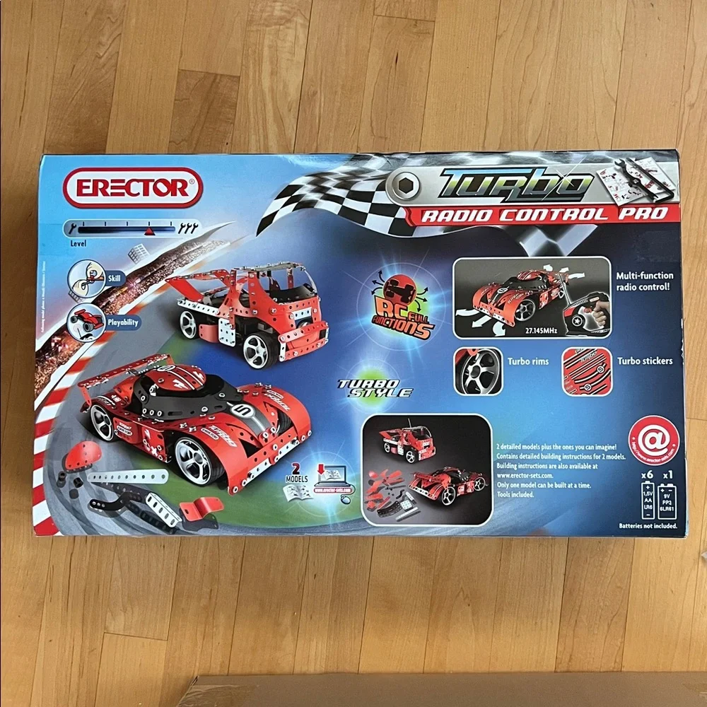 🆕2005 VTG Erector Meccano Turbo RC Pro #8350 2-in-1 Radio Control Kit Open Box